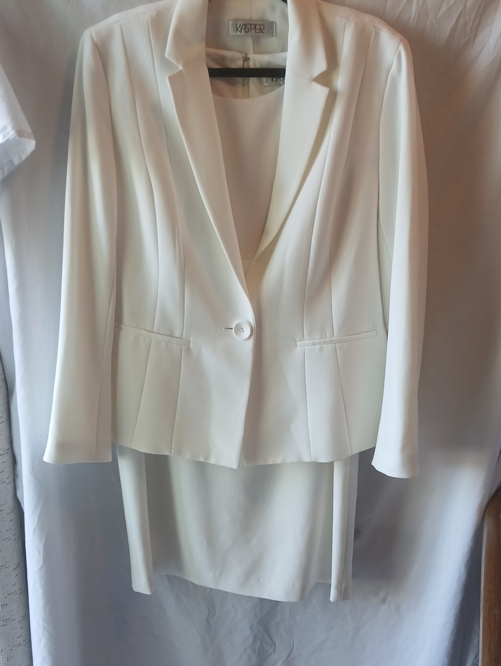 Kasper Women's White Single-Button Blazer